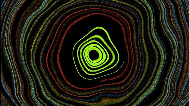 Seamless sparkling uneven curve pattern on black background