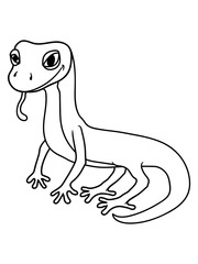 gecko eidechse echse schlange reptil blindschleiche dino waran comic cartoon süß niedlich haustier klein clipart
