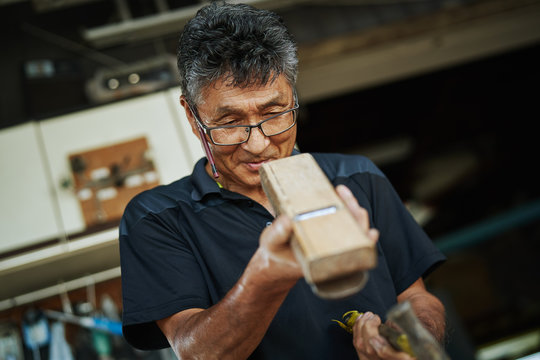Portrait of carpenter in workshop