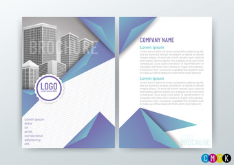 Abstract modern Background Design Template, Business Brochure, Flyer Layout, Poster, Magazine, Annual Report, Front and back, CMYK Color-vector illustration