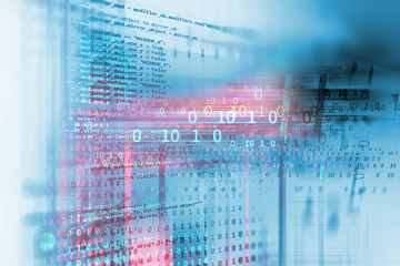 Programming code abstract technology background of software developer and  Computer script