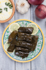 Stuffed grape leaves