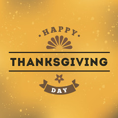 Happy Thanksgiving day typography.