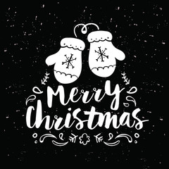 Merry Christmas typography.