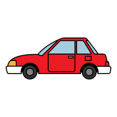 Plakat Cartoon Sedan Car
