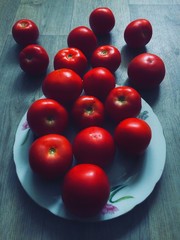 Red tomatoes vegetables healthy food