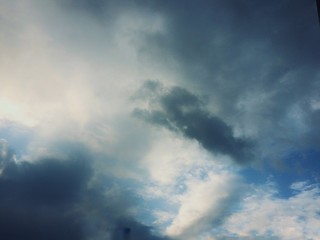 Fototapeta na wymiar Cloudy day dramatic sky