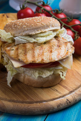 Grilled chicken sandwich