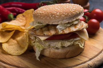 Grilled chicken sandwich