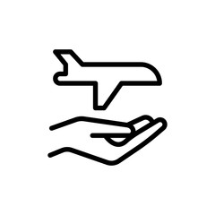 Plane flat icon