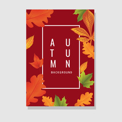 Autumn flyer design with text space