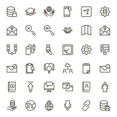 Data exchange icon set