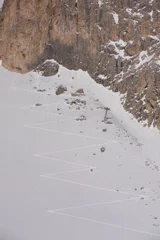 Cercles muraux Gasherbrum touring ski tracks in snow