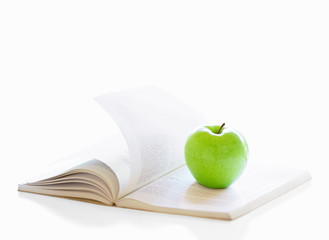 book and apple