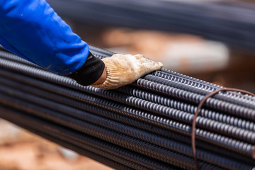 closeup steel bars