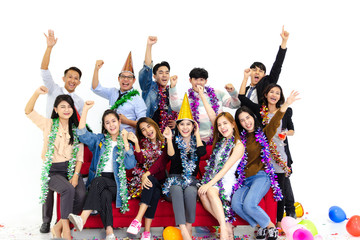 Naklejka premium People group party concept