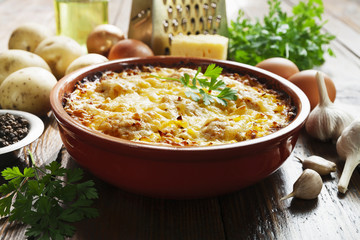 Homemade potato casserole