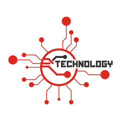 Technology logo template. Electronics icon. 