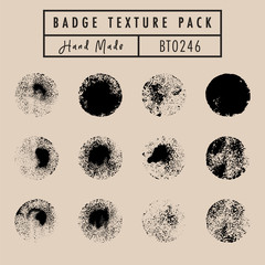 Grunge Badge Texture Vector Set (Hand Made)