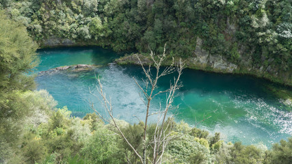 Turquoise Waikato river near Taupo, New Zealad