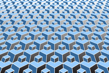 Abstract geometric pattern. 3D optical illusion.