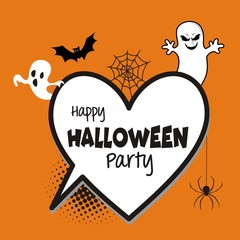 Happy Halloween party  ,vector Illustration

