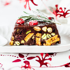 Christmas Chocolate Mosaic Cake