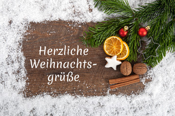 Weihnachtskarte-Herzliche Weihnachtsgrüße
