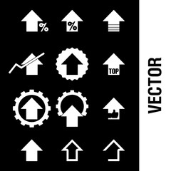 up or top Arrow icon set. vector icon. eps 10
