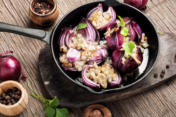 Stuffed onions in Georgian