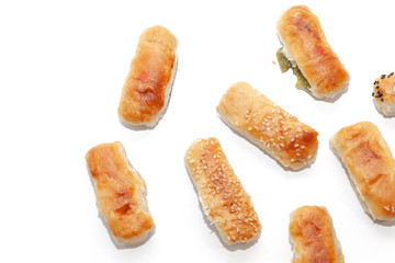 tao sor cake or moon cake in Phuket Thailand on white background