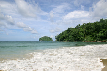 Kata beach and Koh Pu island know also as Crab Island, Phuket, Thailand