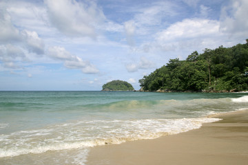 Kata beach and Koh Pu island know also as Crab Island, Phuket, Thailand