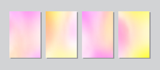 Fototapeta premium Screen gradient set with modern abstract backgrounds.