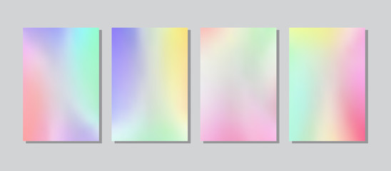 Screen gradient set with modern abstract backgrounds.