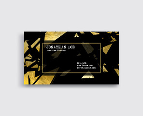Business card with golden detail. abstract illustration eps10