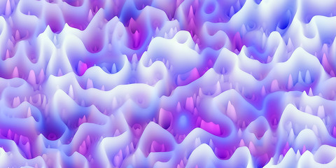 Smooth waxy spikes like melted wax or coral or organic surfac