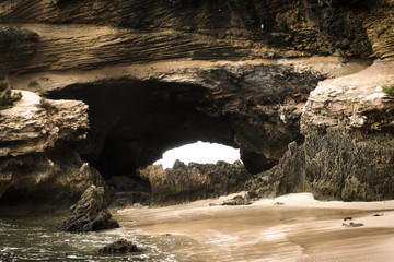 natural cave at the beach