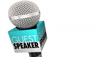 Guest Speaker Welcome Introduction Microphone Seamless Looping 3d Animation
