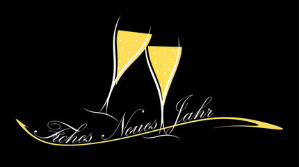 Frohes Neues Jahr - Gru&szlig;karte