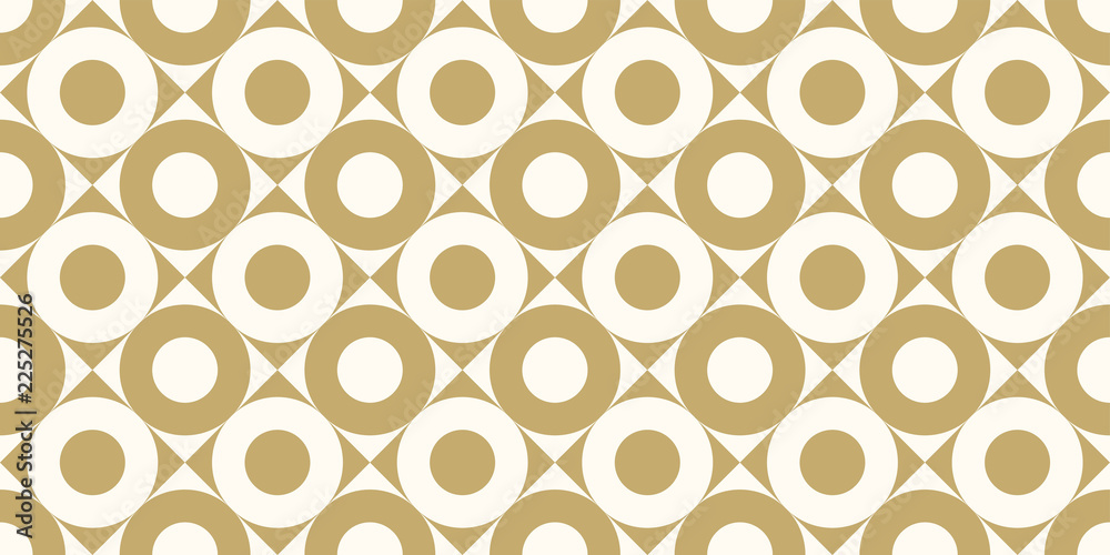 Leinwandbilder background pattern seamless design gold color round and square abstract vector.