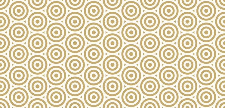 Background pattern seamless design gold color round and triangle abstract vector.