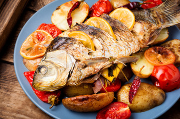 Grilled delicious fish