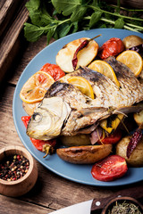 Grilled delicious fish