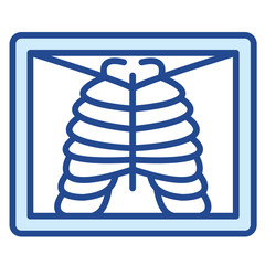 Röntgenbild Krankenhaus Vector Icon Illustration