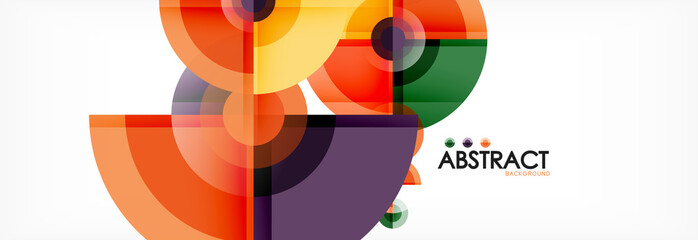 Abstract background bright circles geometric design