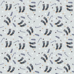 Winter seamless pattern background vector illustration