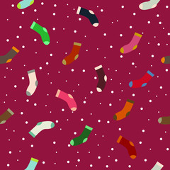Winter seamless pattern background vector illustration