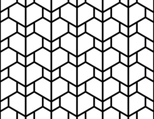 The geometric pattern with lines. Seamless vector background. White and black texture. Graphic modern pattern. Simple lattice graphic design
