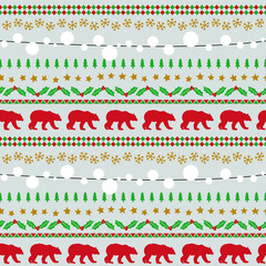 Winter seamless pattern background vector illustration